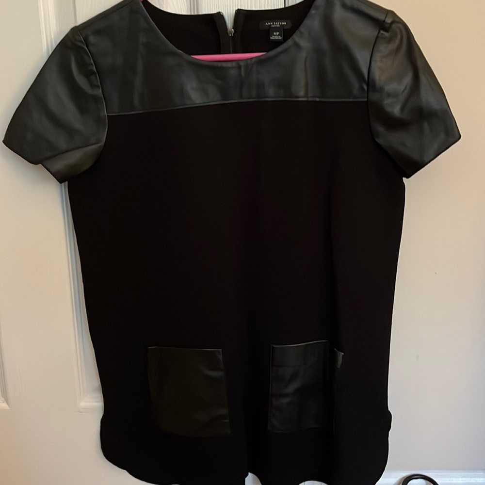 Black leather top